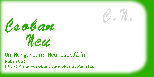 csoban neu business card